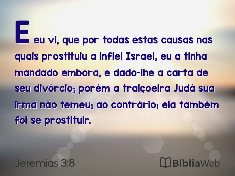 Jeremias 3:8 em imagem para compartilhar