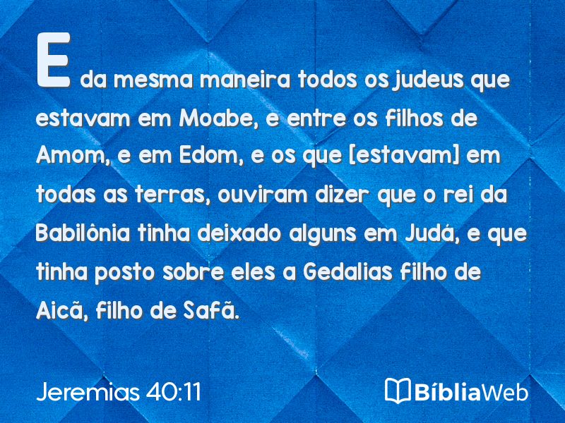 Jeremias 40:11 em imagem para compartilhar