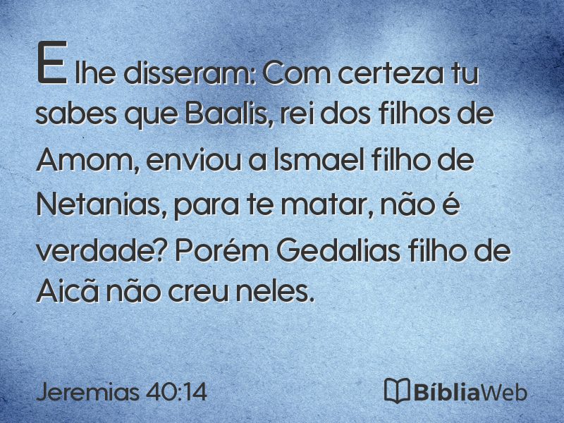 Jeremias 40:14 em imagem para compartilhar