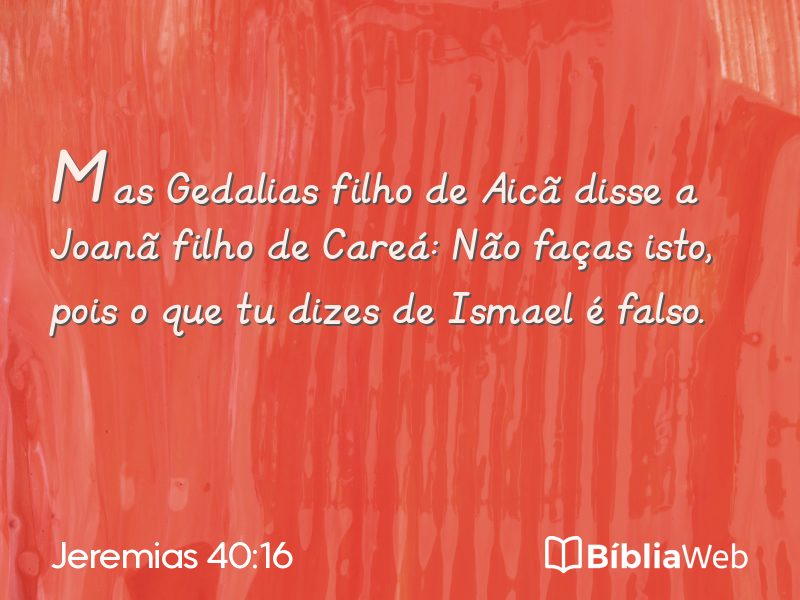 Jeremias 40:16 em imagem para compartilhar