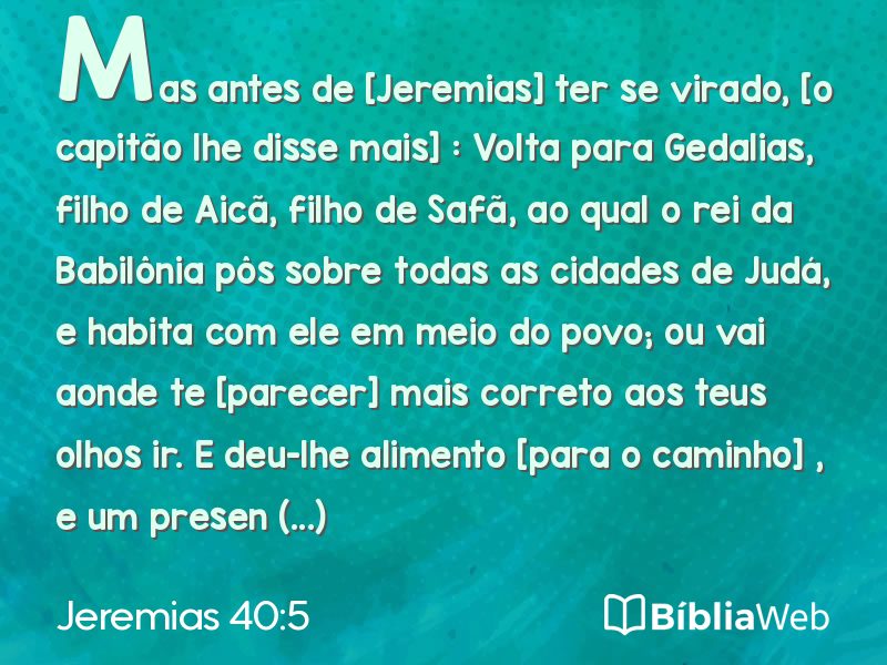 Jeremias 40:5 em imagem para compartilhar