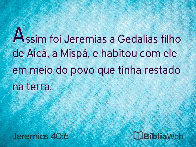 Jeremias 40:6 em imagem para compartilhar