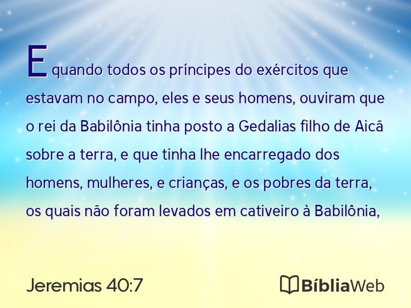 Jeremias 40:7 em imagem para compartilhar