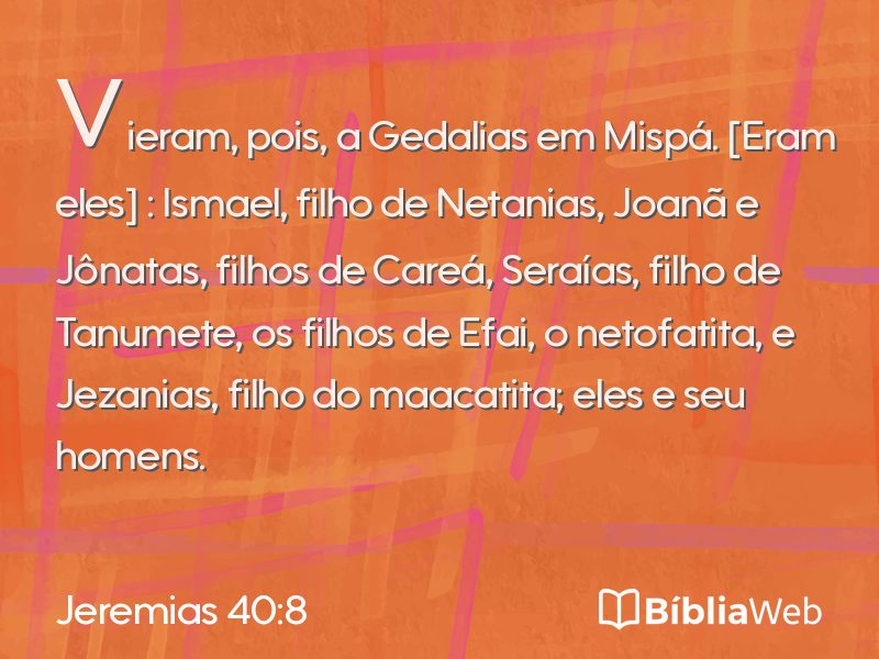 Jeremias 40:8 em imagem para compartilhar