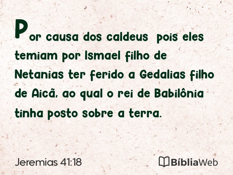 Jeremias 41:18 em imagem para compartilhar