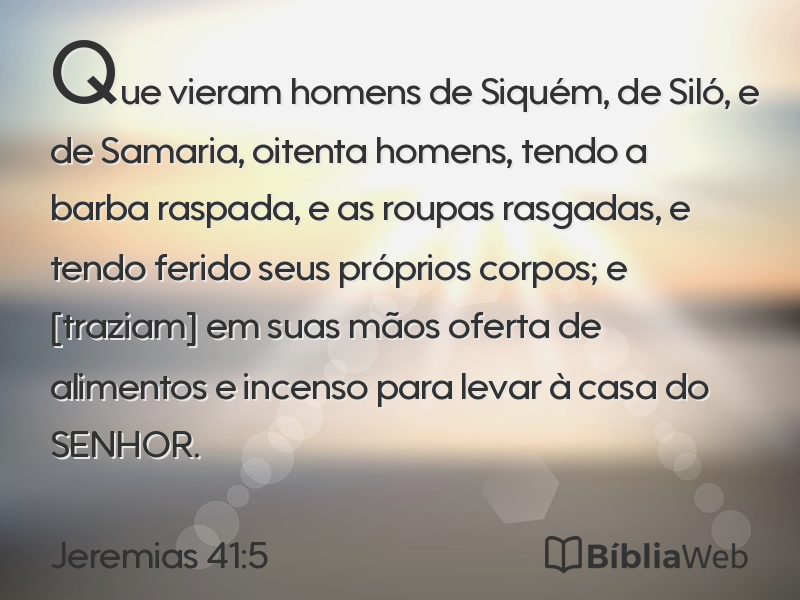 Jeremias 41:5 em imagem para compartilhar