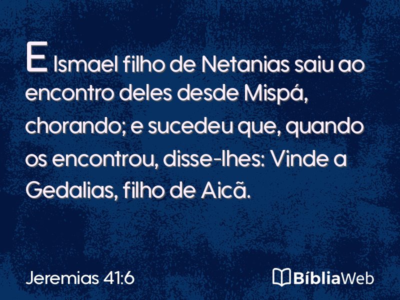 Jeremias 41:6 em imagem para compartilhar