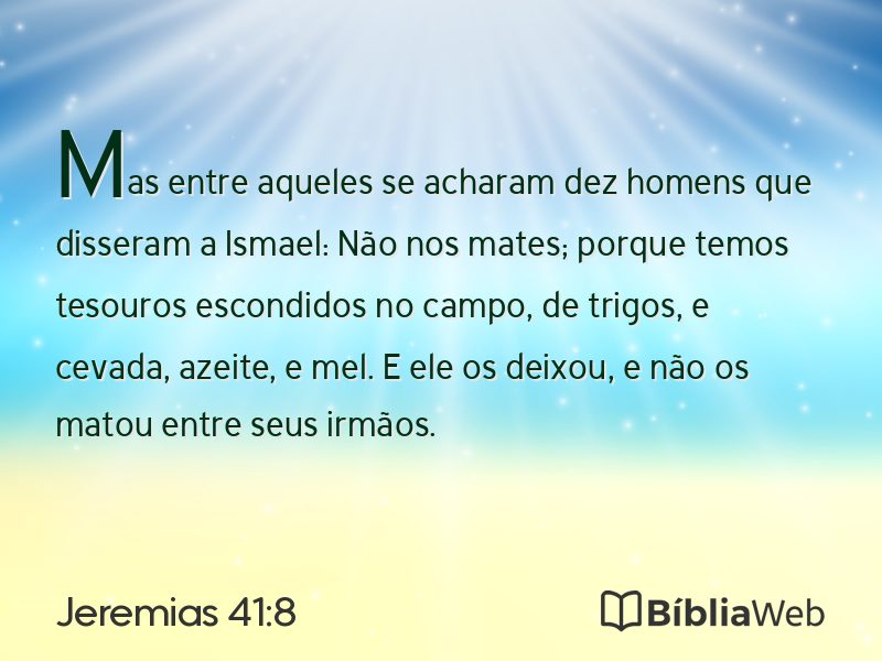 Jeremias 41:8 em imagem para compartilhar