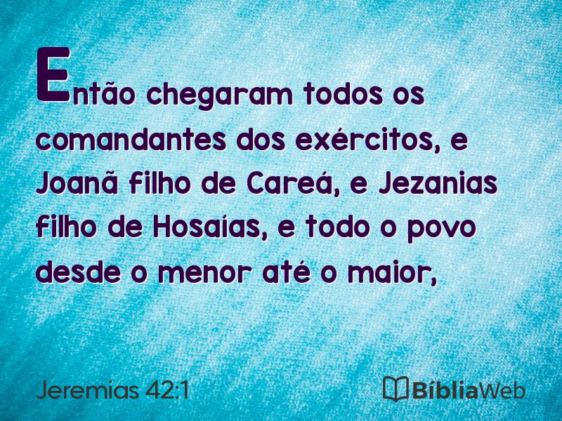Jeremias 42:1 em imagem para compartilhar
