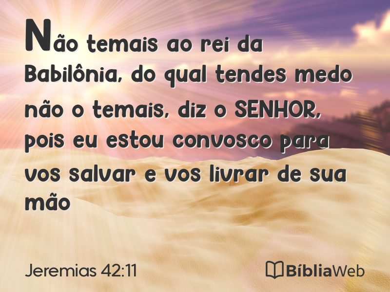 Jeremias 42:11 em imagem para compartilhar