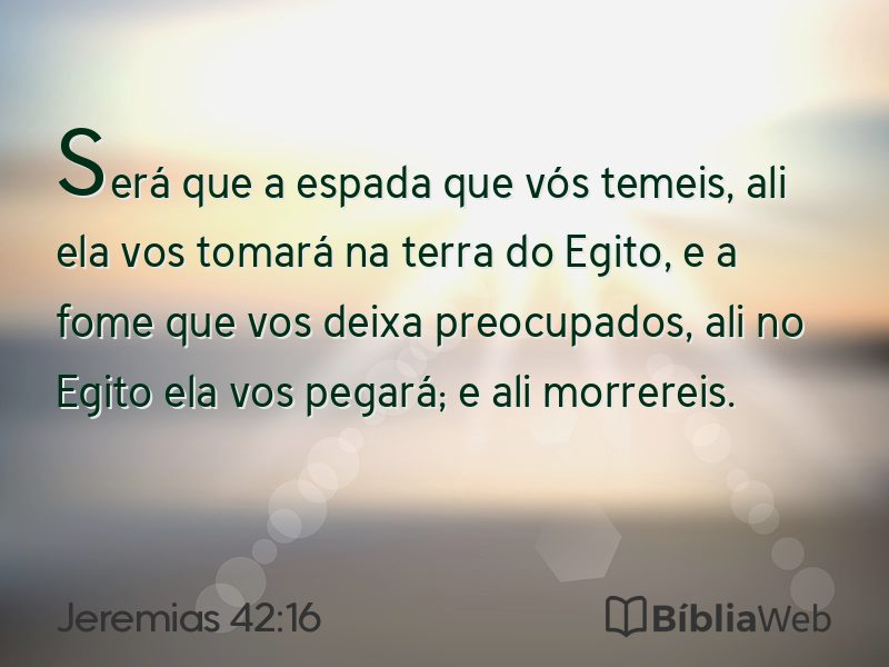 Jeremias 42:16 em imagem para compartilhar