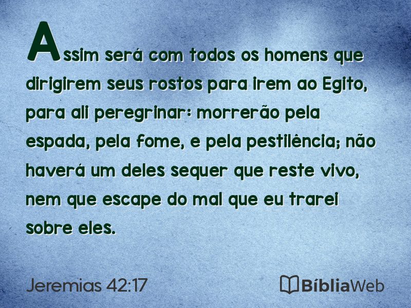 Jeremias 42:17 em imagem para compartilhar