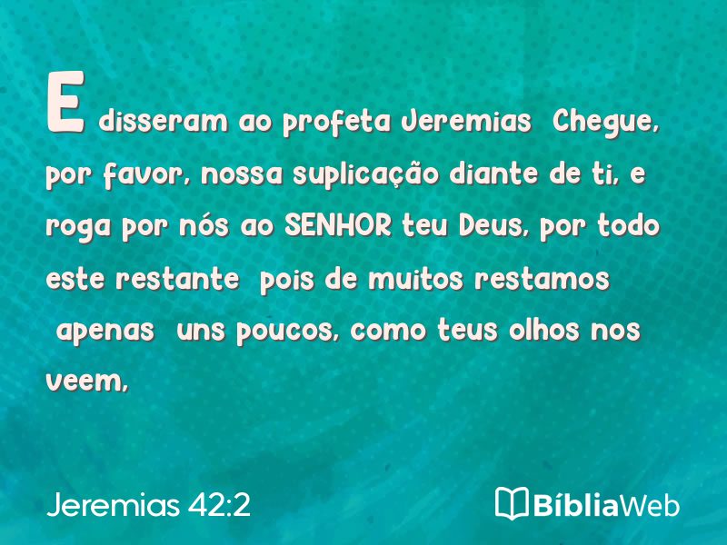 Jeremias 42:2 em imagem para compartilhar