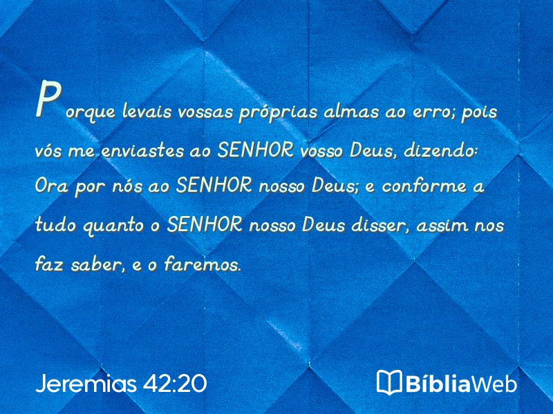 Jeremias 42:20 em imagem para compartilhar