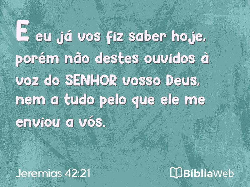Jeremias 42:21 em imagem para compartilhar