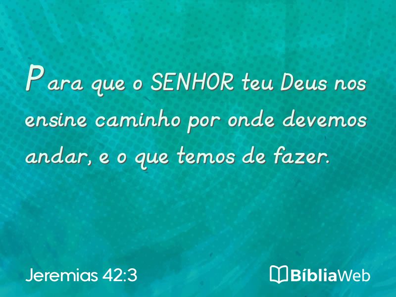 Jeremias 42:3 em imagem para compartilhar
