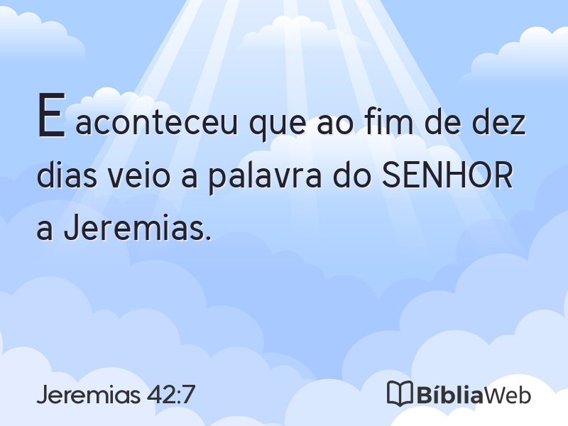 Jeremias 42:7 em imagem para compartilhar