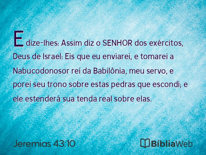 Jeremias 43:10 em imagem para compartilhar