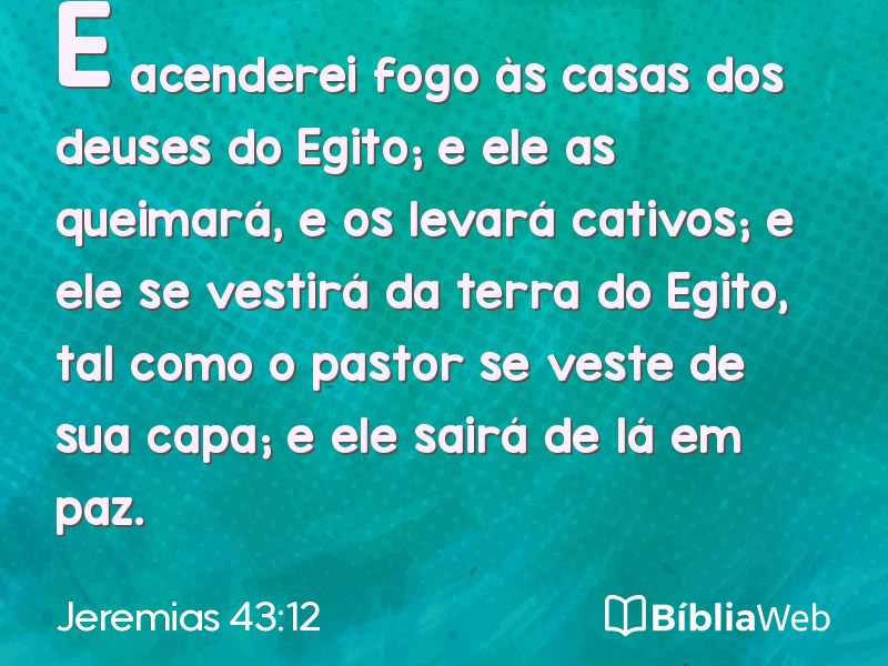 Jeremias 43:12 em imagem para compartilhar