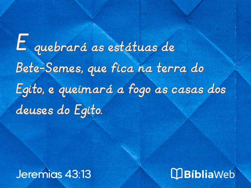 Jeremias 43:13 em imagem para compartilhar