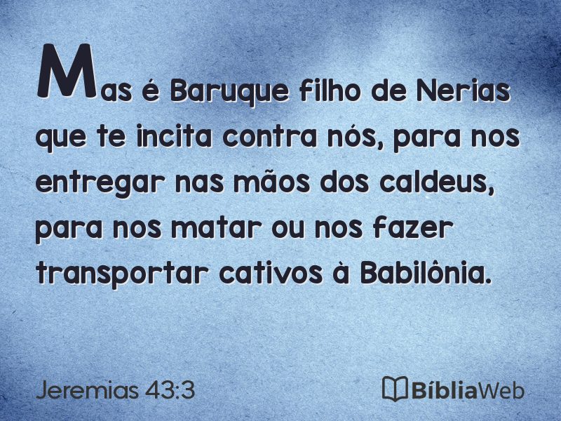 Jeremias 43:3 em imagem para compartilhar