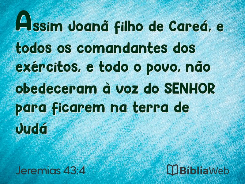 Jeremias 43:4 em imagem para compartilhar