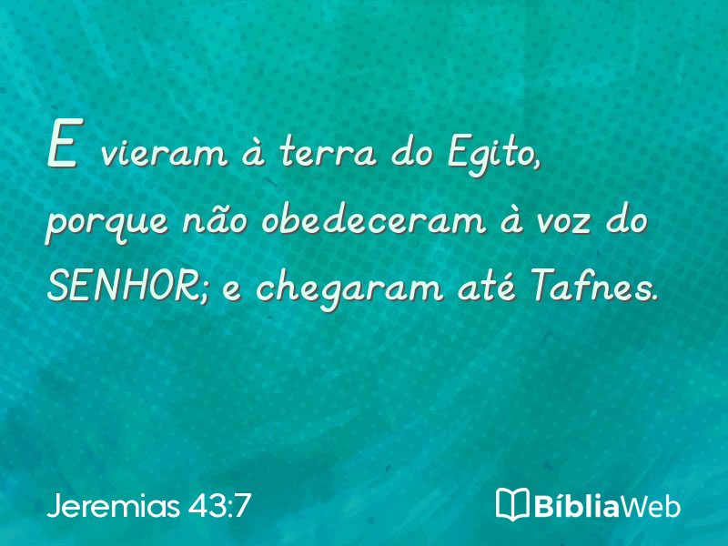 Jeremias 43:7 em imagem para compartilhar