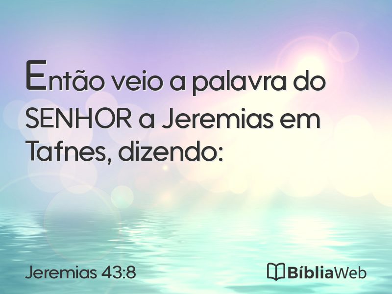 Jeremias 43:8 em imagem para compartilhar