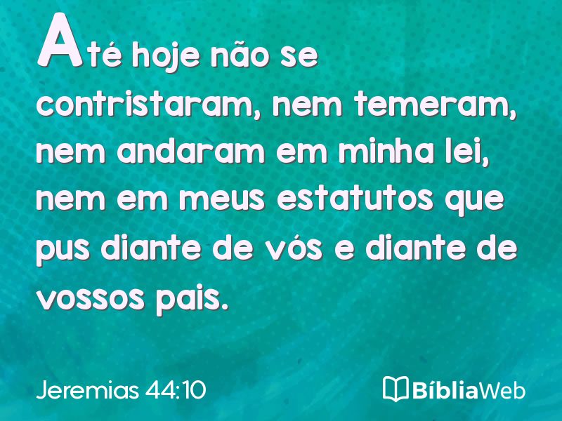 Jeremias 44:10 em imagem para compartilhar