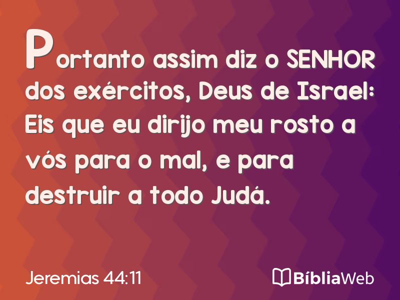Jeremias 44:11 em imagem para compartilhar