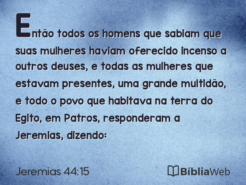 Jeremias 44:15 em imagem para compartilhar