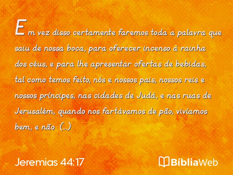 Jeremias 44:17 em imagem para compartilhar