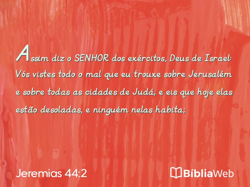 Jeremias 44:2 em imagem para compartilhar