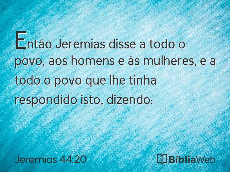 Jeremias 44:20 em imagem para compartilhar