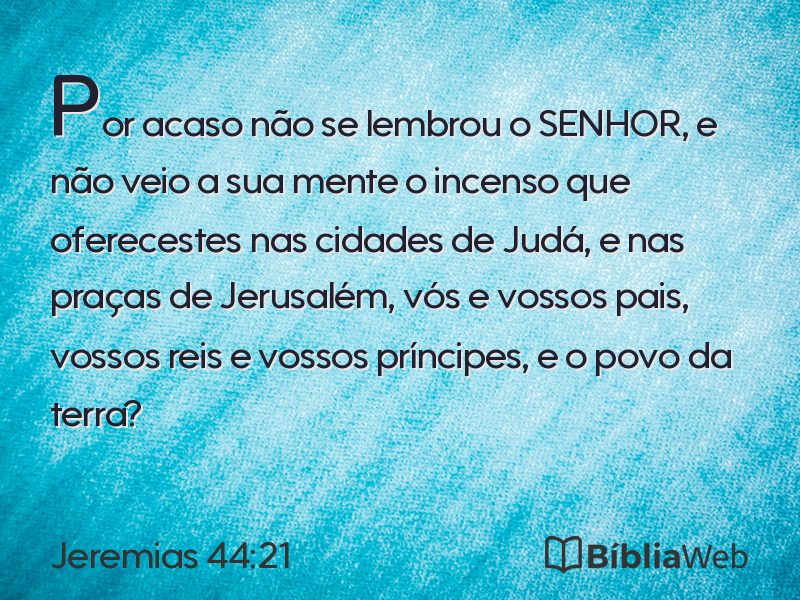 Jeremias 44:21 em imagem para compartilhar
