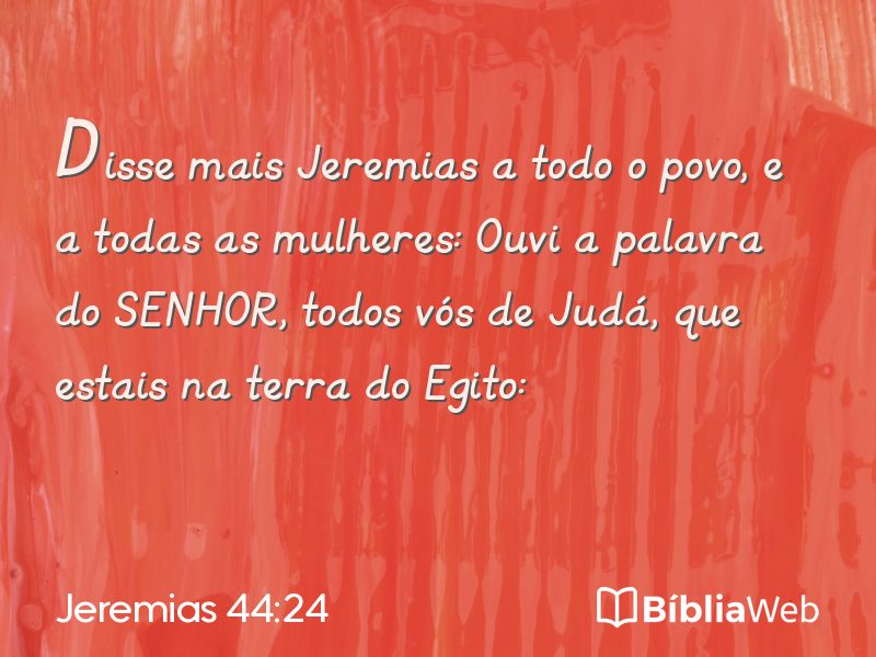 Jeremias 44:24 em imagem para compartilhar