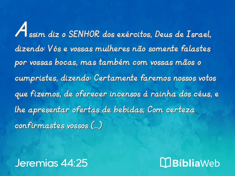 Jeremias 44:25 em imagem para compartilhar