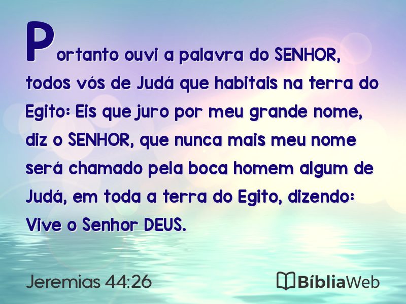 Jeremias 44:26 em imagem para compartilhar