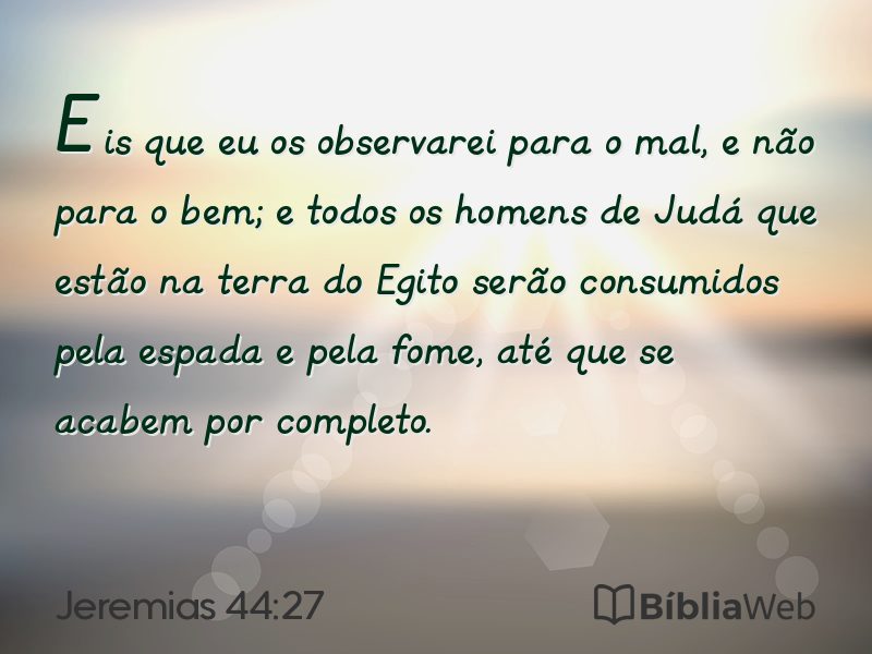 Jeremias 44:27 em imagem para compartilhar