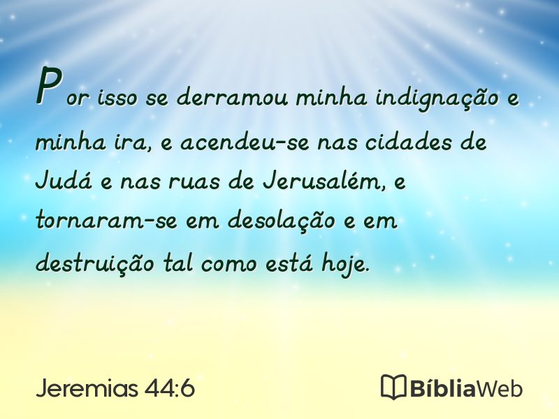 Jeremias 44:6 em imagem para compartilhar