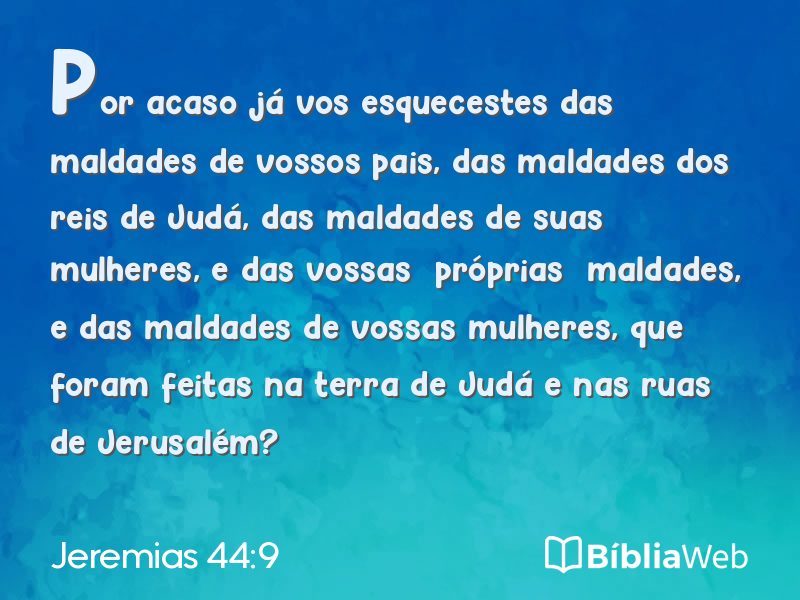 Jeremias 44:9 em imagem para compartilhar