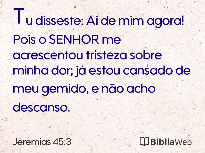 Jeremias 45:3 em imagem para compartilhar
