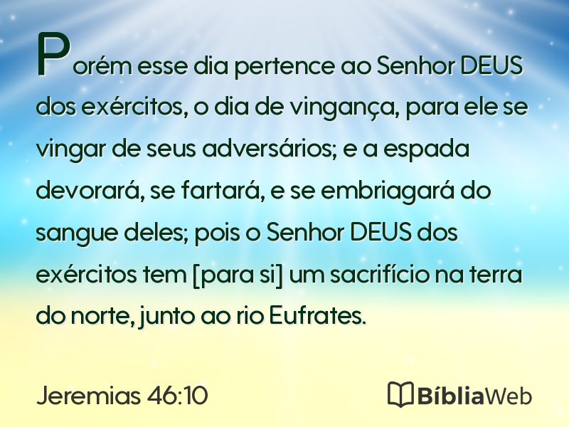 Jeremias 46:10 em imagem para compartilhar