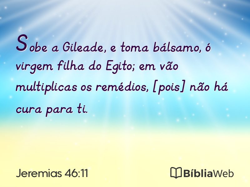 Jeremias 46:11 em imagem para compartilhar