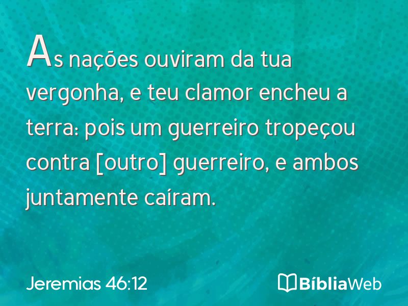 Jeremias 46:12 em imagem para compartilhar