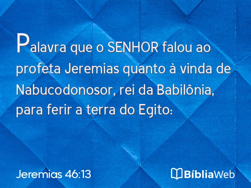 Jeremias 46:13 em imagem para compartilhar