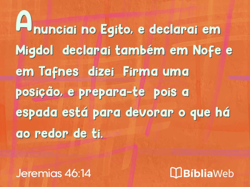 Jeremias 46:14 em imagem para compartilhar