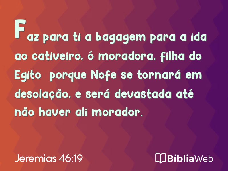 Jeremias 46:19 em imagem para compartilhar
