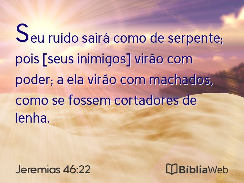 Jeremias 46:22 em imagem para compartilhar
