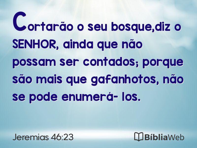 Jeremias 46:23 em imagem para compartilhar